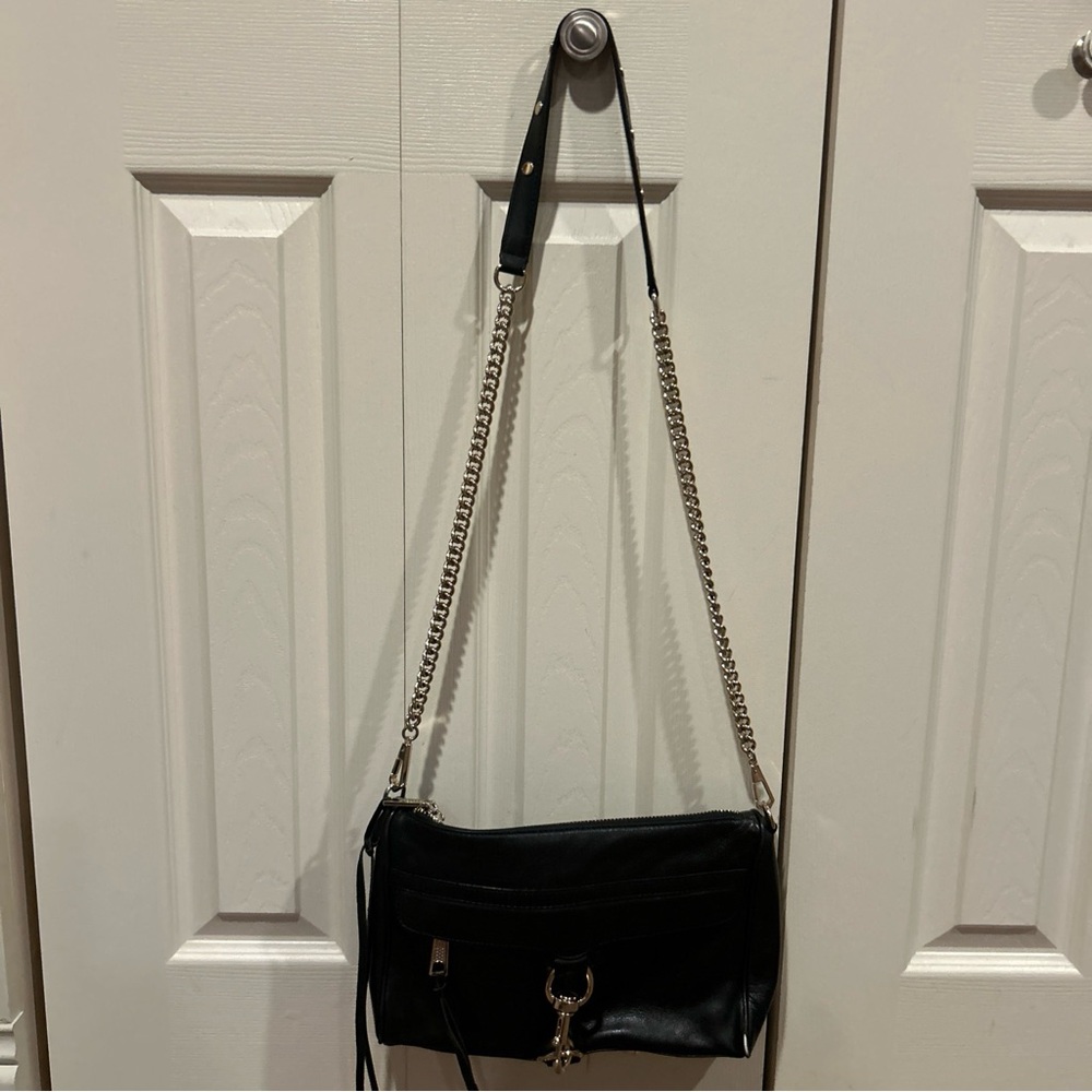 Rebecca minkoff  black gold crossbody bag